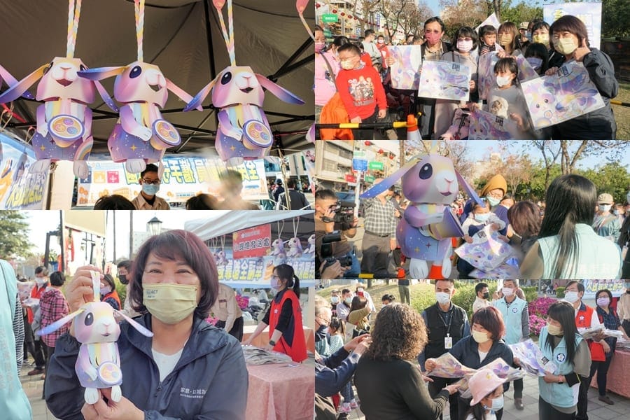 迎接元宵節 首日發送限量「星光兔」小提燈 嘉義市長發送提燈賀元宵