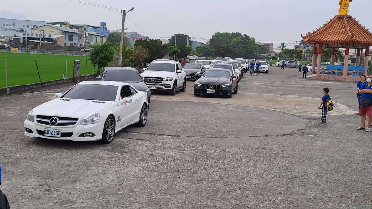50輛賓士車牌58車隊大會師 齊聚嘉義水上奉天宮濟公廟特殊進香活動