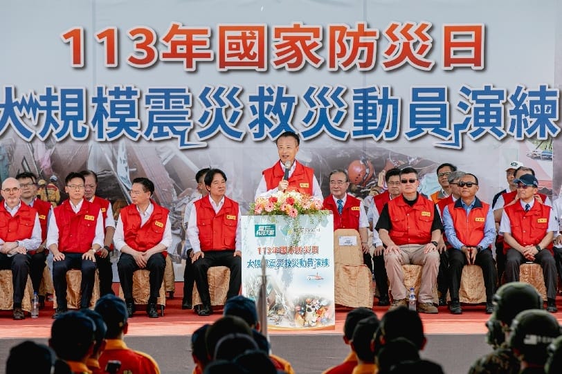 總統賴清德視導113年國家防災日在嘉義縣大規模震災救災動員演練