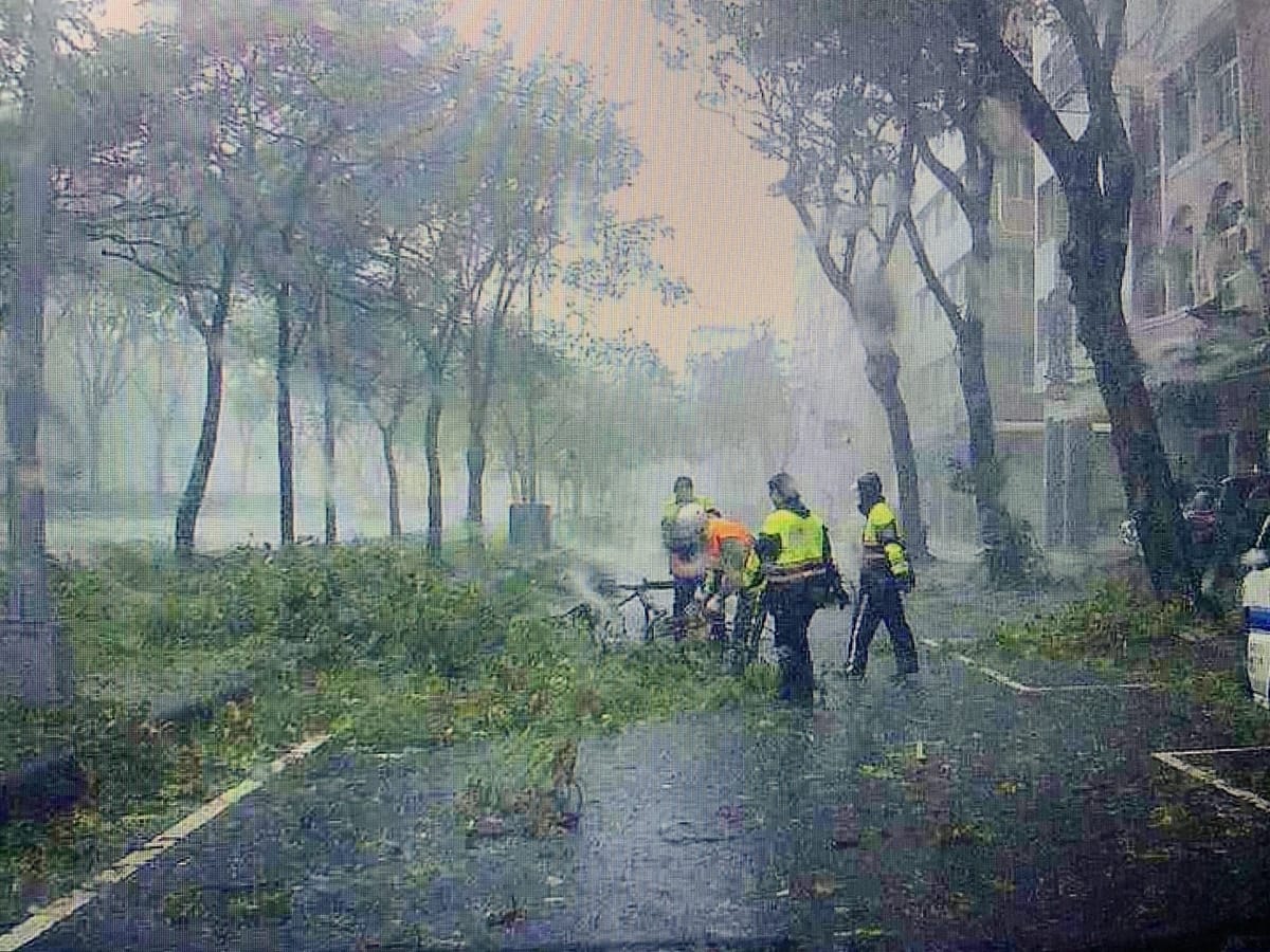 風雨漸歇，三民一分局全力投入復原工作 恢復轄內道路順暢