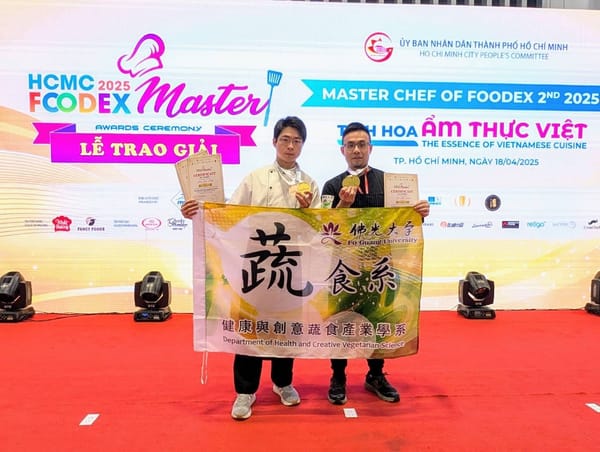 佛光大學蔬食系奪3金2銅 吳仕文老師榮獲「最佳甜點獎」